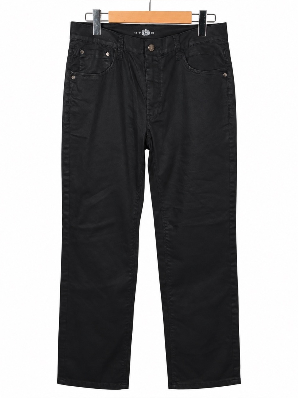 Vintage Hörst 70% Cotton Black Wide Leg Trousers Size 36